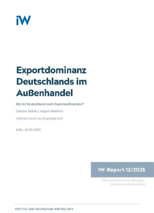 Exportdominanz Deutschlands im Außenhandel: Wo ist Deutschland noch Exportweltmeister?