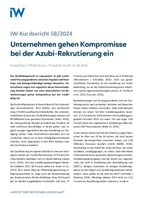 Unternehmen gehen Kompromisse bei der Azubi-Rekrutierung ein