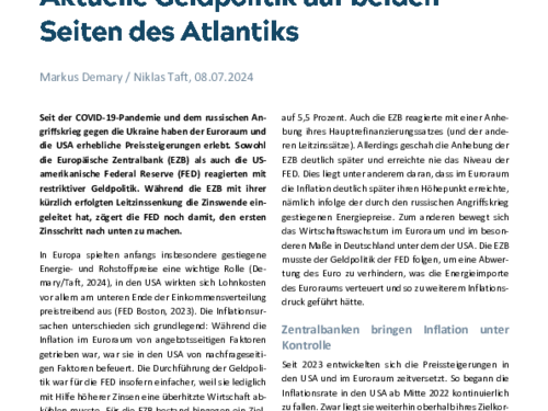 Aktuelle Geldpolitik auf beiden Seiten des Atlantiks