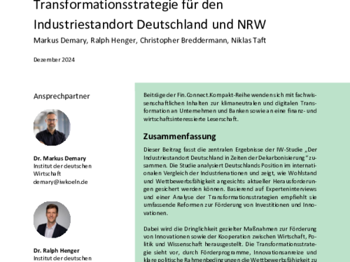 Transformationsstrategie für den Industriestandort Deutschland und NRW