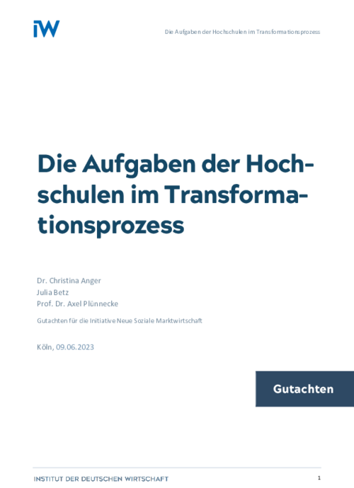 Die Aufgaben der Hochschulen im Transformationsprozess