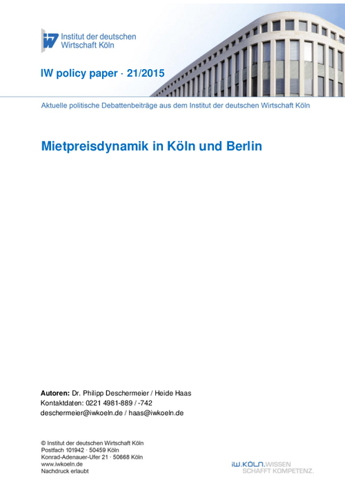 Mietpreisdynamik in Köln und Berlin