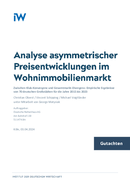 Analyse asymmetrischer Preisentwicklungen im Wohnimmobilienmarkt