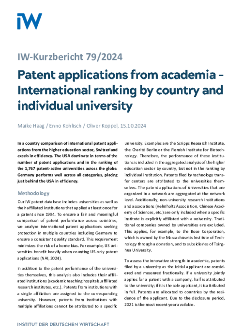 International ranking by country and individual university