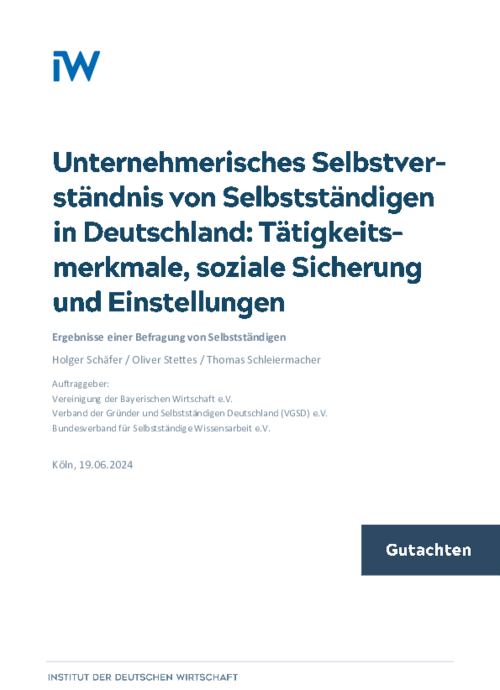 Unternehmerisches Selbstverständnis von Selbstständigen in Deutschland