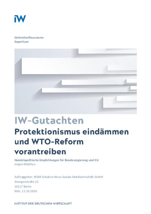 Protektionismus eindämmen und WTO-Reform vorantreiben