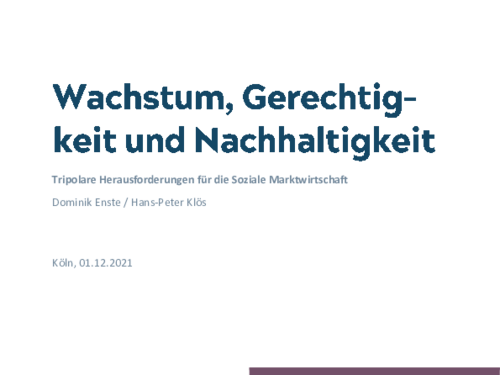 Tripolar Challenges for the Social Market Economy
