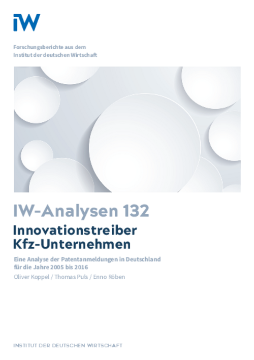 An analysis of patent applications in Germany for the years 2005 to 2016