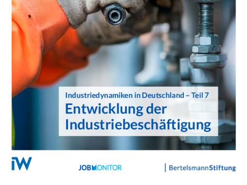 Industrieposition der Gegenwart – Entwicklung der Industriebeschäftigung