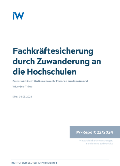 Fachkräftesicherung durch Zuwanderung an die Hochschulen