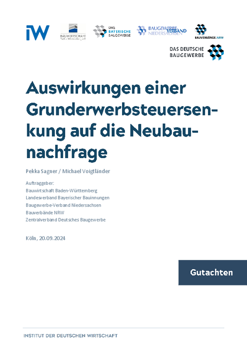 Auswirkungen einer Grunderwerbsteuersenkung auf die Neubaunachfrage
