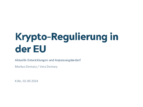 Crypto regulation in the EU