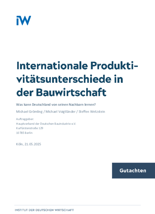 Internationale Produktivitätsunterschiede in der Bauwirtschaft