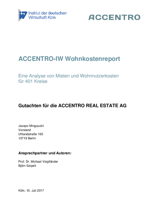 ACCENTRO-IW Wohnkostenreport