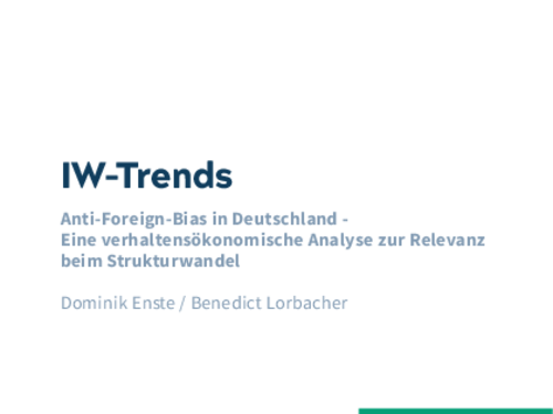 A Behavioural Economic Analysis of ist Relevance in Structural Change