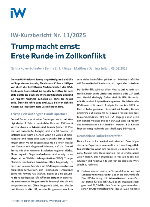 Erste Runde im Zollkonflikt
