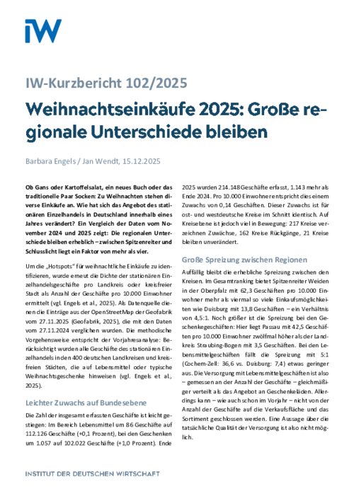 IW-Kurzbericht 102/2025