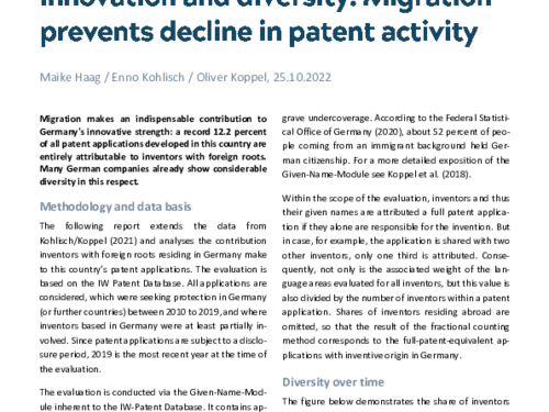 Migration prevents decline in patent activity