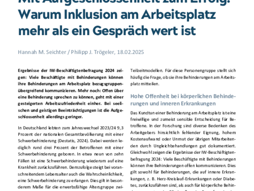 Warum Inklusion am Arbeitsplatz mehr als ein Gespräch wert ist