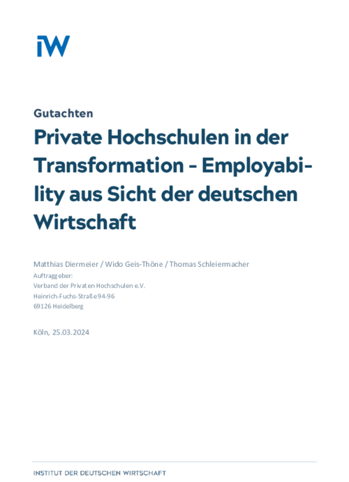 Private Hochschulen in der Transformation – Employability aus Sicht der deutschen Wirtschaft