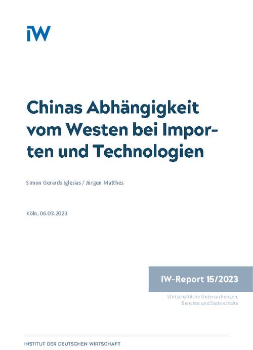 Chinas Abhängigkeit vom Westen bei Importen und Technologien