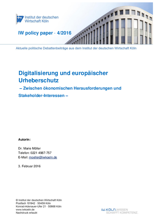 Digitalisierung und europäischer Urheberschutz