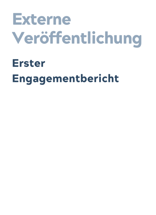 Erster Engagementbericht