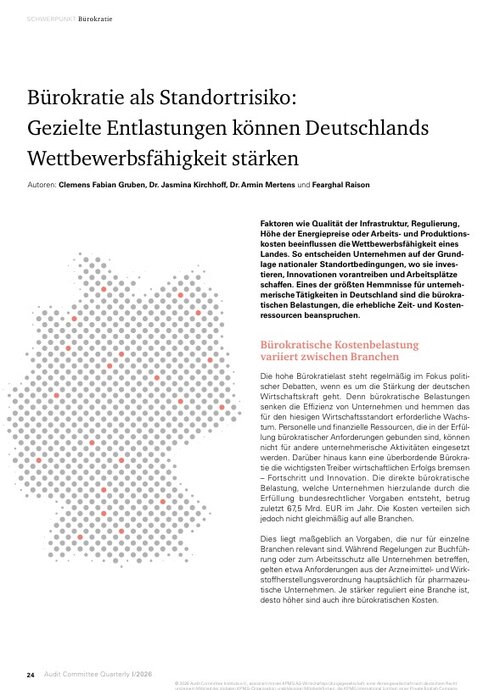 Bürokratie als Standortrisiko: Gezielte Entlastungen können Deutschlands Wettbewerbsfähigkeit stärken