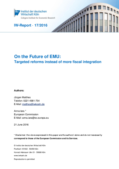 What is the future for the Economic and Monetary Union (EMU) going to be like?