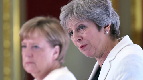 German chancellor Angela Merkel and British Prime Minister Theresa May.