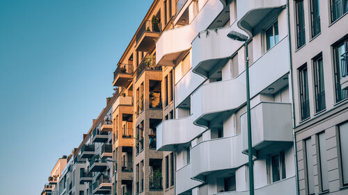 modern apartment buildings in Berlin-Prenzlauer Berg, Germany