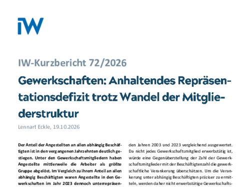 IW-Kurzbericht 72/2026 IW-Kurzbericht 72/2026
