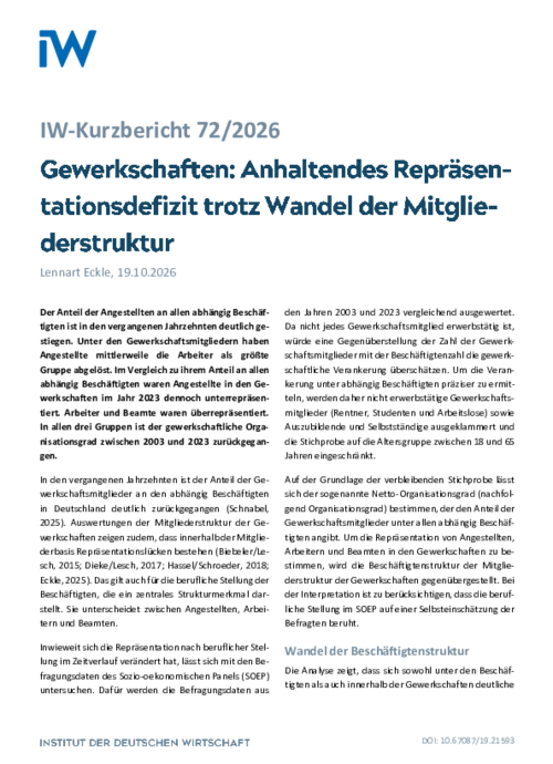 IW-Kurzbericht 72/2026