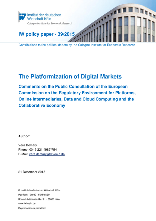 The Platformization of Digital Markets