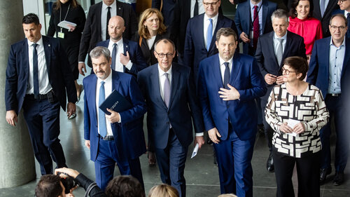German Parties CDU/CSU and SPD Announce Agreement in Coalition Negotiations