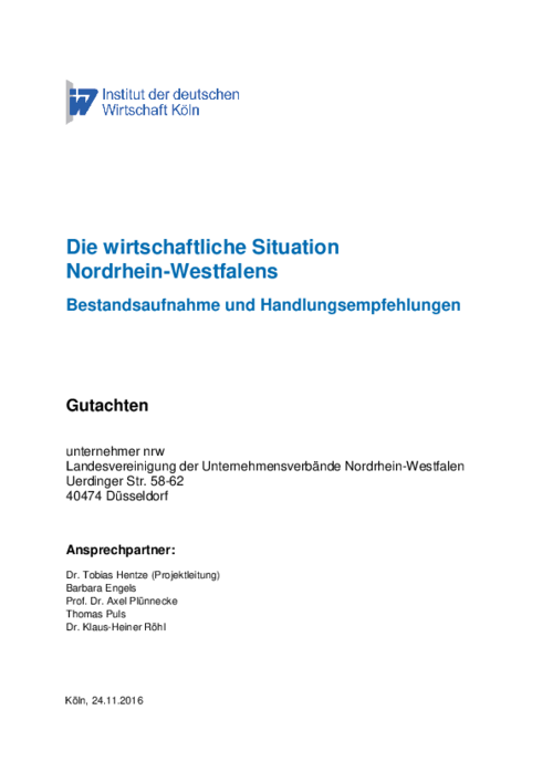 Bestandsaufnahme und Handlungsempfehlungen