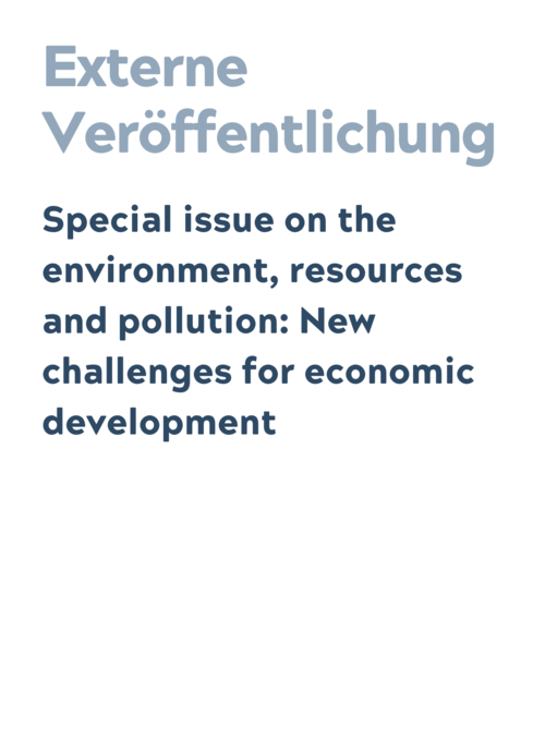 New challenges for economic development
