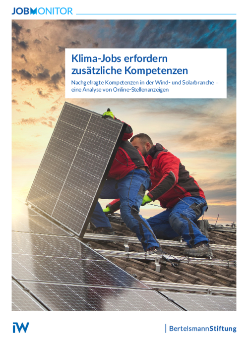Klima-Jobs erfordern zusätzliche Kompetenzen – Nachgefragte Kompetenzen in der Wind- und Solarbranche