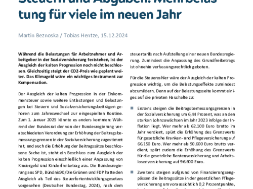 Mehrbelastung für viele im neuen Jahr