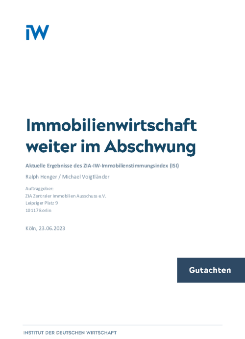 Immobilienwirtschaft weiter im Abschwung