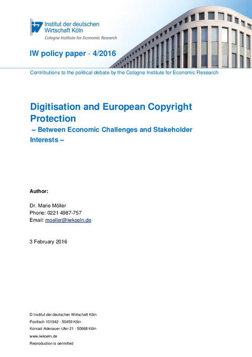 Digitisation and European Copyright Protection