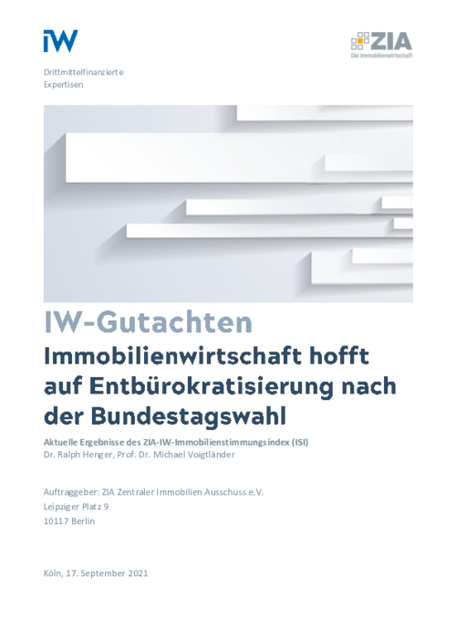 Immobilienwirtschaft hofft auf Entbürokratisierung nach der Bundestagswahl