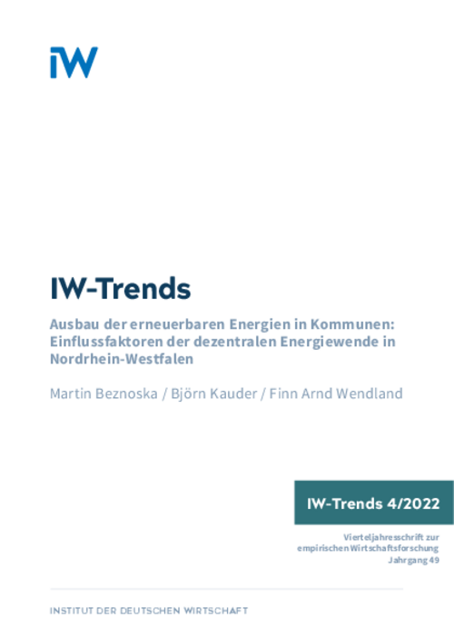 Einflussfaktoren der dezentralen Energiewende in Nordrhein-Westfalen