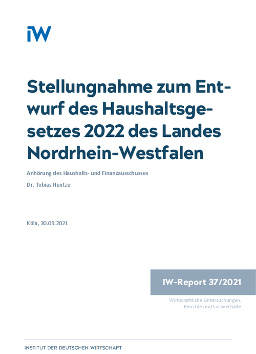 Stellungnahme zum Entwurf des Haushaltsgesetzes 2022 des Landes NRW
