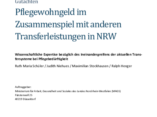 Pflegewohngeld im Zusammenspiel mit anderen Transferleistungen in NRW