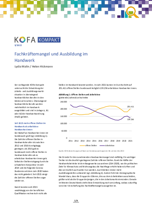 Fachkräftemangel und Ausbildung im Handwerk