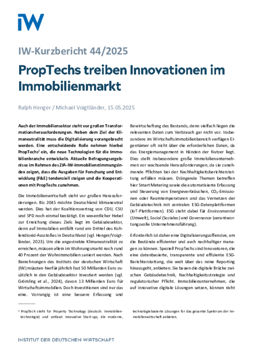 PropTechs treiben Innovationen im Immobilienmarkt