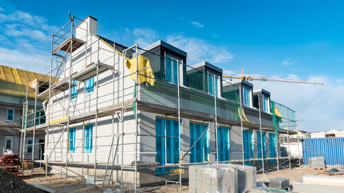 construction site of new homes