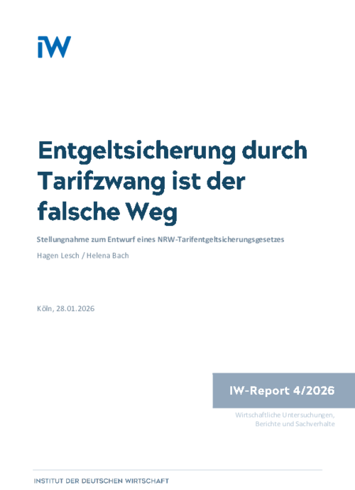 Entgeltsicherung durch Tarifzwang ist der falsche Weg