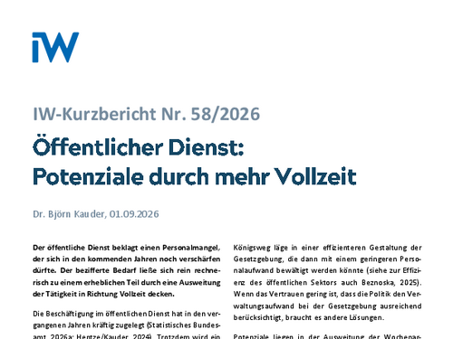 IW-Kurzbericht Nr. 58/2026